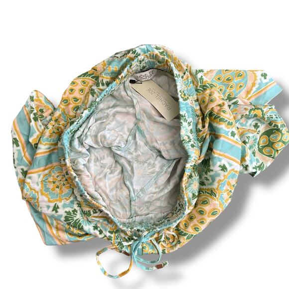 Rachel Zoe Womens Pants Large Wide‎ Leg Boho Paisley Print Aqua NWT Resort - Picture 8 of 11